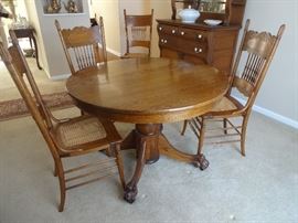 Antique Restored Claw Foot Dining Table
