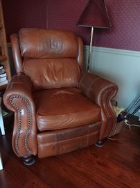 Faux Leather Nailhead recliner