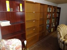 Two "mahogany" bookcases and tons in medium brown and a few white available