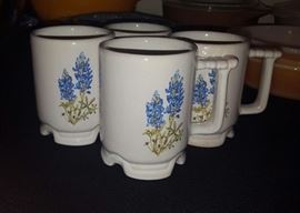 Frankoma Blue Bonnet Coffee Mugs