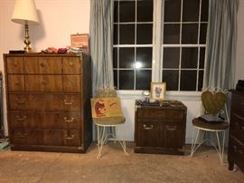 Campaign-style bedroom suite