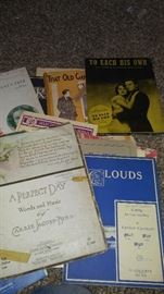 Vintage music sheets