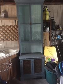 Shabby Chic cabinet with original glass 