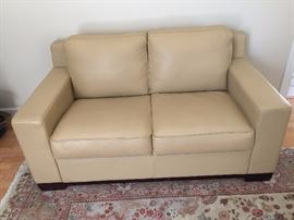 Leather loveseat 