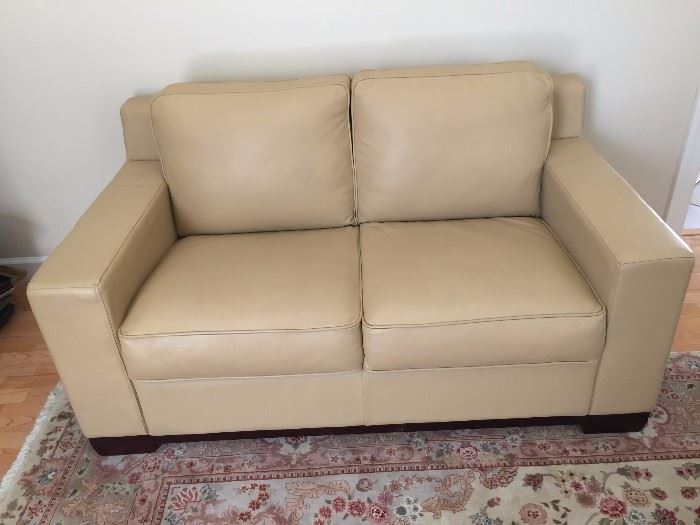 Leather loveseat 