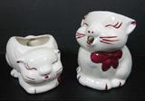 Shawnee Puss-N-Boots creamer and sugar.
