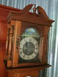Beautiful Grandmother's Clock, marked Erhard Jauch Uhrenfabrik for Emperor Clock Company Made in Germany. Was Working Fine previous to being Moved. 73T, 16W