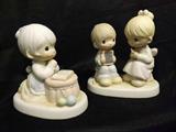 Special Edition for Members of the Precious Moments Collectors Club. Grandma's Prayer figurine, 1986. Number is PM-861. Condition is Excellent. Also "Love is Patient" figurine, 1982. Number is E-9251. Condition is excellent.
