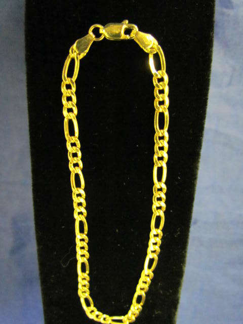 14K chain bracelet - 8.75 inches long - 3.35g total weight