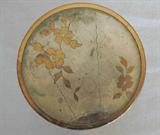 Blown Glass - Berometer, neat piece. 10Hx3W in middle. Pink Incolay Stone. Hand crafted. 4Hx7W. Pewter trinket Cameo box, lid is pin. Measurements 2Wx1 1/2H. Vintage powder glass, empty metal gold plated. Some green markings on lid. Made in Canada 2Hx4D.