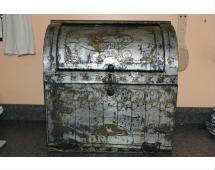 Awesome large antique bread box! This great piece has two areas for storage and measures 19x13.5x19.5