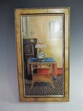 A 7.75" by 13.5" framed oil on board of a 19th century room. This is extremely well done. I found a Dr. Z.T. Miller from Pittsburg in the 1898 book American Art Annual. My guess is that this artist is one and the same, an amateur with talent. Just check out the details in this work. It looks almost as though you could step into the room and make yourself at home. 
Condition: good, with just some light marks on the frame.