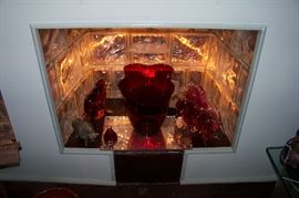 Large Murano red vase