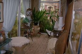 A view of the sun room.