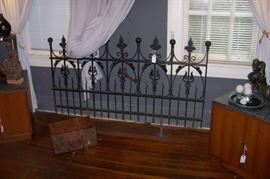 A piece of iron fencing