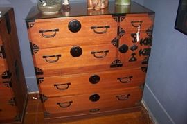 One of a pair of Tansu chest, purchased in Japan in the late 1950's.  