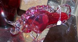 Murano glass bull