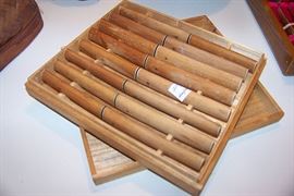 Steak knifes in bamboo cases