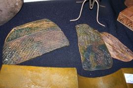 Pottery pieces -with holes for assembling into wind chimes - several sizes and shapes.