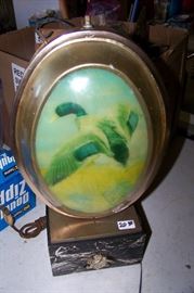 Beer sign/clock - has a light inside -