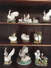 Swan figurines by Andrea Sadek