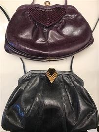 Vintage snake skin purses 