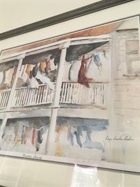Gaye Sanders Fisher "Charleston Laundry" signed & numbered 