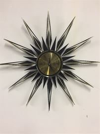 Mid-Century Starburst Clock
