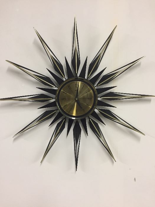 Mid-Century Starburst Clock