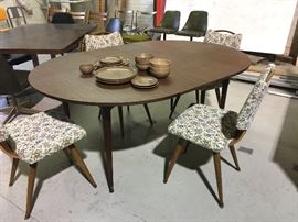 Danish Modern Dining Table and Chairs