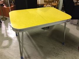 Beautiful 1950's Yellow/Chrome Table
