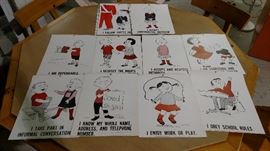 1964 kindergarten goals poster.