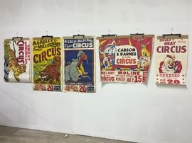 Sampling of Mid-Century Circus Posters