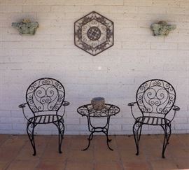 Wrought iron patio set