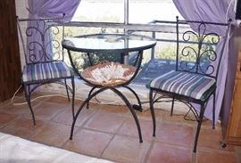 Wrought iron bistro set