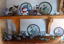 El Palomar pottery plates and animals