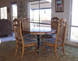 Vintage dining table and chairs