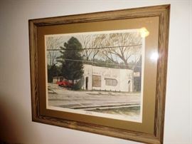 Signed Fleur de lis lithograph
