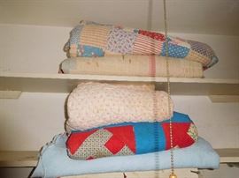 Antique hand-made quilts