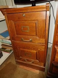Oak file cabinet