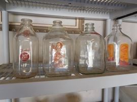 Gallon and 1/2 gallon size milk jugs