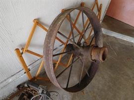 Antique wagon wheel