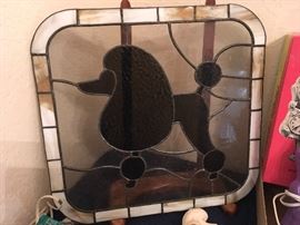 Poodle Stained Glass