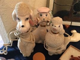 Vintage 1950's Poodle Lamps