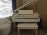 1917 Behr Bros. Ivory Baby Grand Piano - Excellent Condition