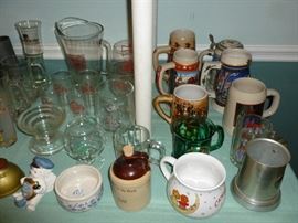 Beer glasses & AB Steins