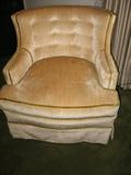 2 Curved Back upholstered  Chairs