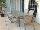 Nice patio table set with 6 chairs.