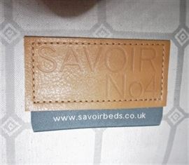 Lot 13 (detail): Savoir mattress label.