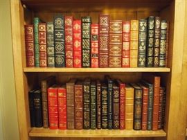 Lot 1: Collection of 154 leather bound books.